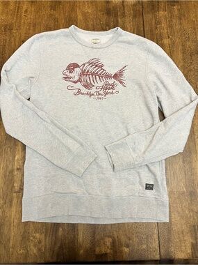 Denim & Supply Ralph Lauren Light Gray Crewneck with Red Fish Graphic